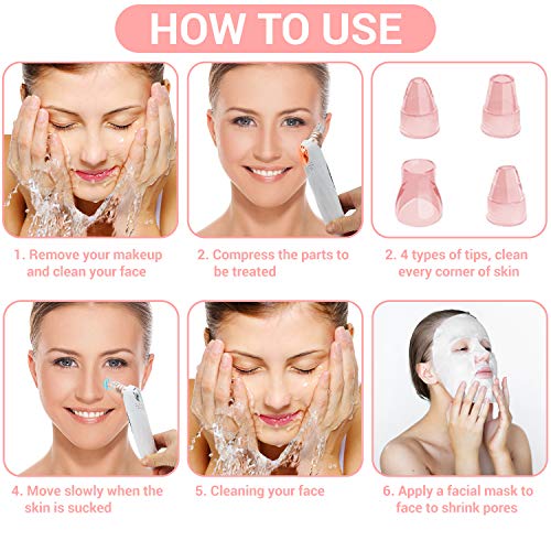 Blackhead Remover Pore Vacuum with Hot Compress Acne Comedo Extractor