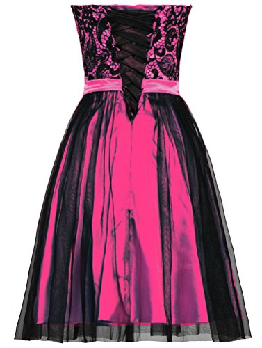 Hot pink and black prom dress Clearance