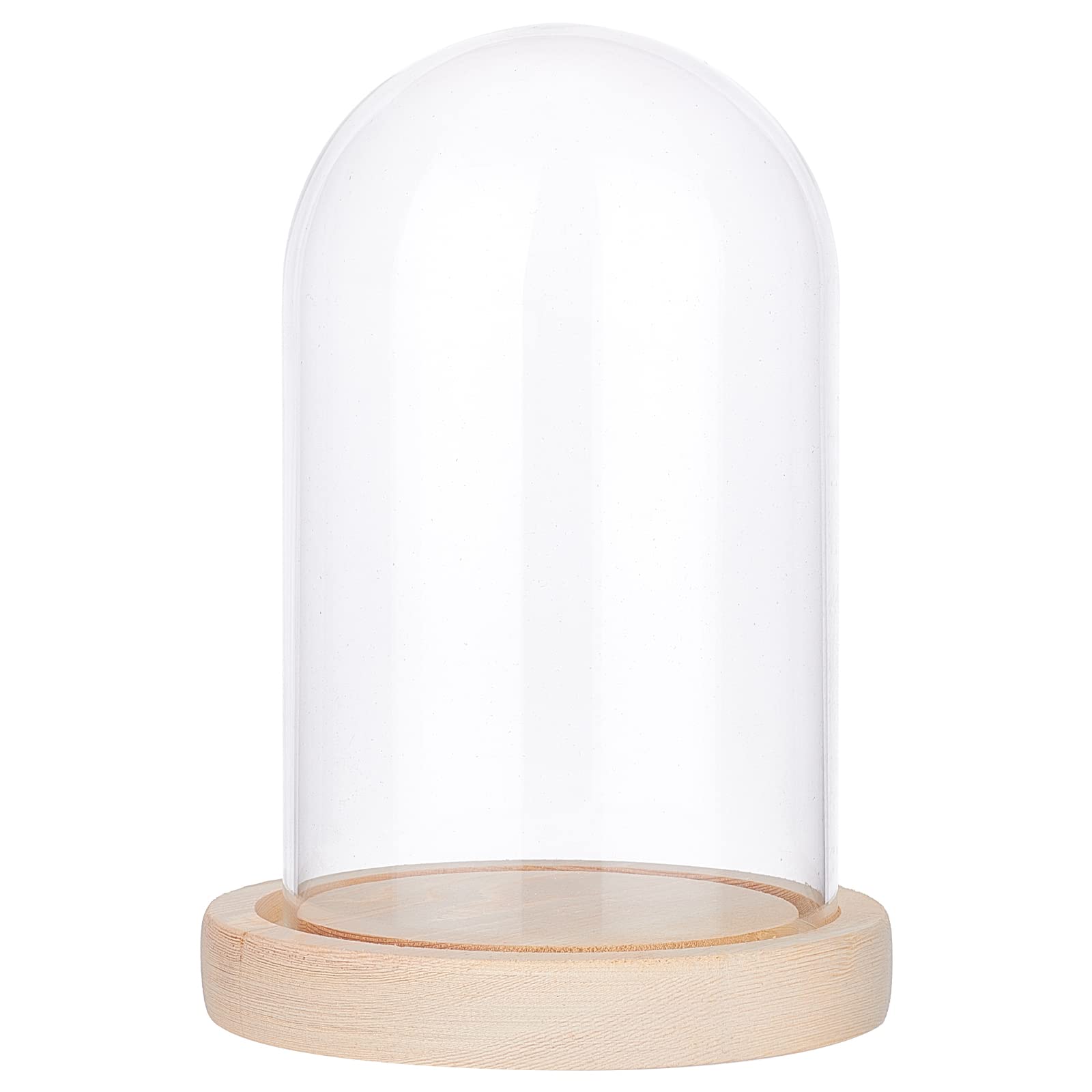 nbeads Eternal Flower Glass Dome Bell, Eternal Rose Under Bell Flower Eternal Glass Dome Gift Box Greeting Card for Mother's Day, Valentine's Day, Christmas, Wedding, Wheat Colour