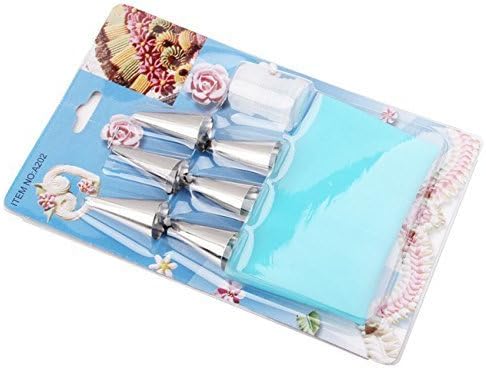 Cake &amp; Pastry Decoration Set (6 Design Tips And Re-usable Silicon Bag