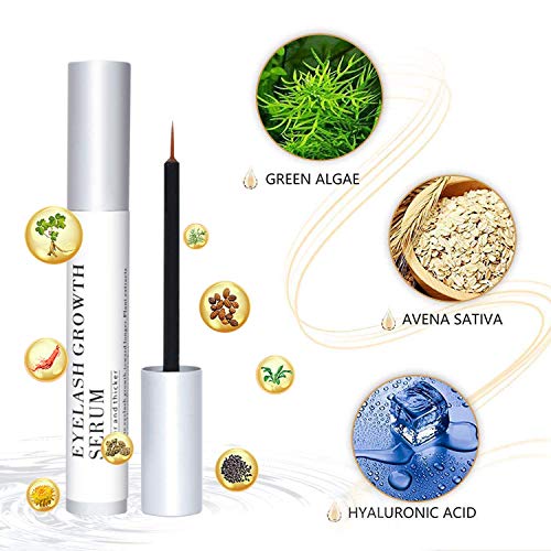 Eyelash Growth Serum 5Ml 100% Natural Material- Grow Longer Fuller Eyelashes VIOCOODA Enhancing Serum & Eye Lash And Eyebrow Growth Serum Safe For Extensions.Dermatologist Certified & Hypoallergenic
