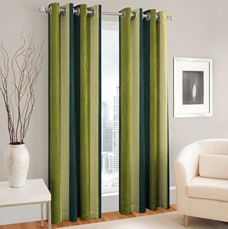 Buy Purav Light Long Cursh Solid Door Curtain 4 Feet By 7 Feet