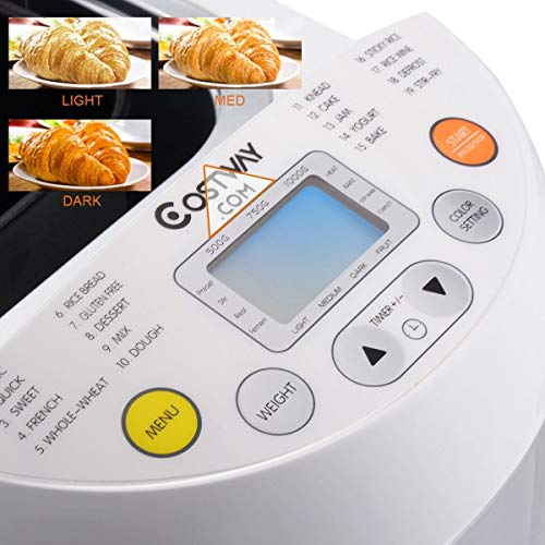 Automatic Bread Machine with 19 Programs, BestComfort 2L Programmable Bread Maker, 15 Hours Delay Timer, 1 Hour Keep Warm (style 2)