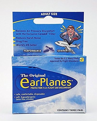 EarPlanes Ear Plugs Adult (6 Pairs)