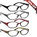 Reading Glasses 4 Pack Black Red Tortoise & Grey _ Always have a Stylish Look & Crystal Clear Vision When You Need It! _ Comfort Spring Arms & Dura-Tight Screws _ 100% Guarantee + 2.00