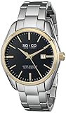 SO&CO New York Men's 5101.4 Madison Date Blue Dial Stainless Steel Link Bracelet Watch