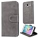 Galaxy J5 Wallet Case (2015) - SOWOKO Galaxy J5 Leather Flip Cases Credit Card Slot Protection Cover for Samsung Galaxy J5 (Gray)