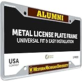 Desert Cactus Western Michigan University License Plate Frame WMU Broncos Metal Car Tag Holder for Front or Back of Car Officially Licensed (Alumni)