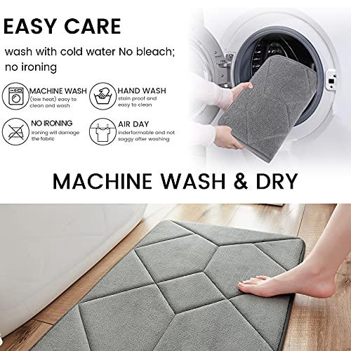 Memory Foam Bath Mat,,Super Water Absorption,Machine Washable Bathroom