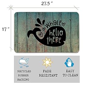 Welcome Mat for Front Door Farmhouse Rustic Decorative Entryway Outdoor Floor Doormat Durable Burlap Outdoor Rug | Whale… 51 6NJEX2OL