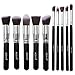 ACEVIVI Professional 10pcs Premium Synthetic Kabuki Makeup Brush Set Foundation Blending Cosmetic Brushes Essential Kit