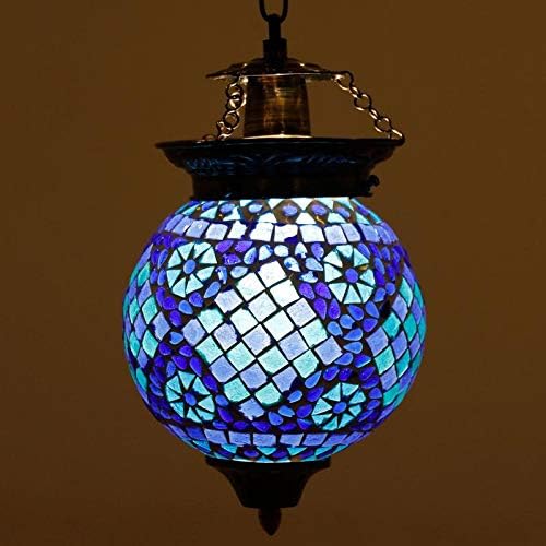 earthenmetal 5Watts Spherical Hanging Lamp (Blue)