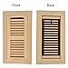 Homewell Maple Wood Floor Register, Flush Mount Vent with Damper, 4x10 Inch, Unfinished