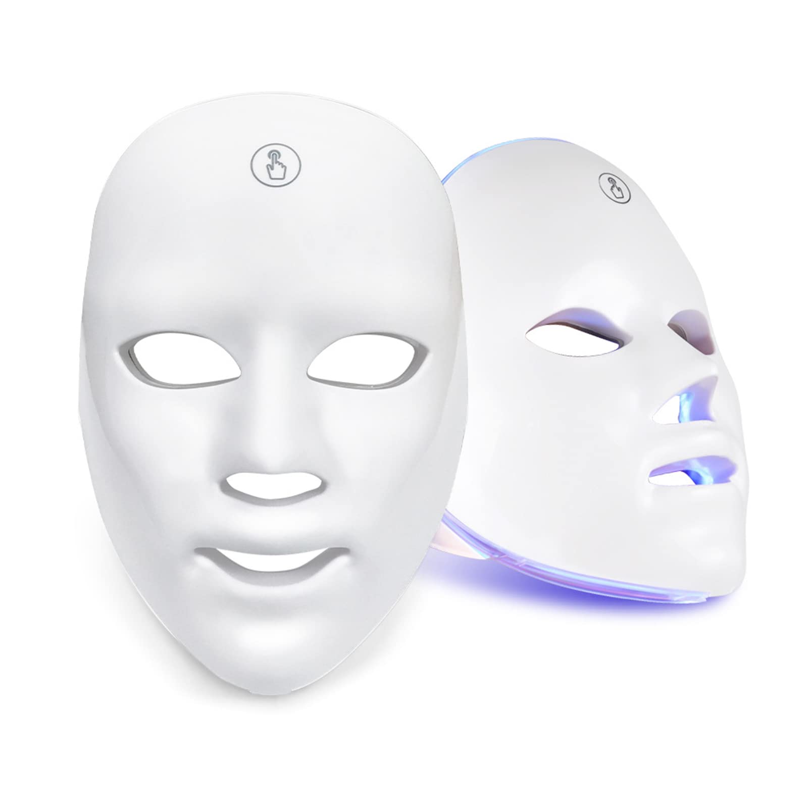 GHIBFBT LED Light Therapy Face Mask, 7 Colours Light Therapy Mask Beauty Photon Therapy Mask for Face Skin Rejuvenation Facial Skin Treatment Anti-Aging Anti Acne Anti Wrinkle