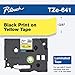 Brother Genuine P-Touch TZE-641 Tape, 3/4" (0.7") Standard Laminated P-Touch Tape, Black on Yellow, For Indoor or Outdoor Use, Water-Resistant, 26.2 ft (8 m), Single-Pack primary