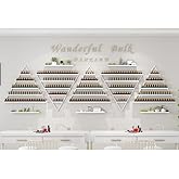 BANEBONE Elegant Wall Mounted Nail Polish Storage Rack Set of 10 Triangular Cosmetic Display Shelves for Essential Oil Bottles, Organize Your Lipsticks and Perfumes in Style at Home or Salon (White)