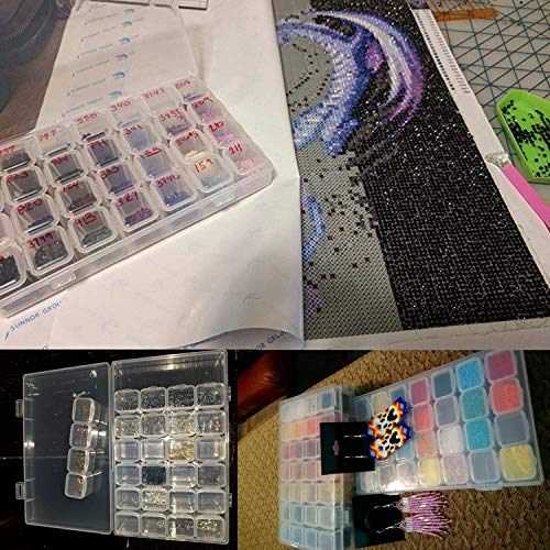 6 Diamond+Embroidery+Plastic+Containers+Adjustable