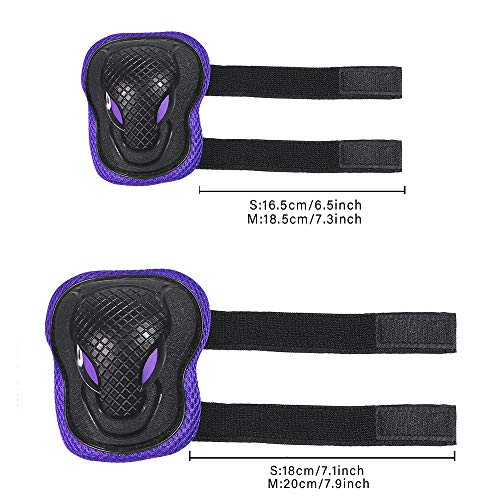 image for AresKo Kids/Youth Protective Gear Set, Kids Knee Pads and Elbow Pads W