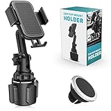 Car Cup Holder Phone Mount GPED Universal Adjustable Automobile Phone Cradle with 360° Rotatable for iPhone 10, iPhone 11 Pro Max, Galaxy S9, Sony, HTC, Huawei and All Smartphones