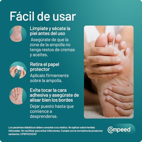 AMPOLAS COMPEED sortidas, curativos hidrocolóides contra chafing, Pack 2 x 6 unidades.