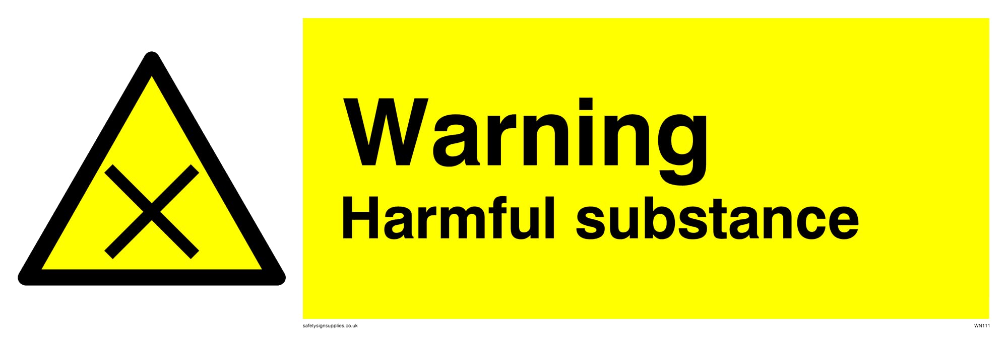 Pack of five - Warning Harmful Substance Sign - 300x100mm - L31