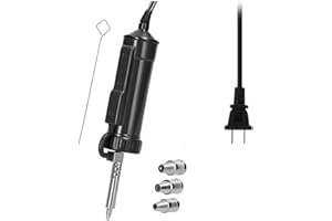 WOKYO Solder Sucker Desoldering Pump, Automatic Electric Desoldering Gun Station Sucking Vacuum Pump AC110V 30W Iron Tin Solder Removal Repair Tool with 3pc Soldering Suction Tips