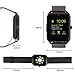 MSRM Water Splash Resistant Smart Watch Anti Lost and Hand free for Android 4.3 above and iPhone 5s/6/6s/7/7s (Partial Functions) (GB08 Black)