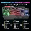 Rii-Gaming-Keyboard-Rainbow-Backlit-Light-up-Gaming-Keyboard-for-ComputerLaptopPCWindows-UK-Layout Rii RK202 Gaming Keyboard,LED Rainbow Backlit Light up Keyboard With Membrane Keys,Spill-Resistant,for PC Computer…