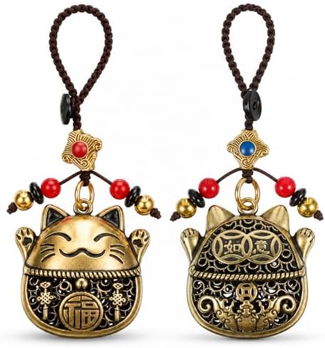 Piegricdiat 十字金刚杵钥匙扣挂件 Feng Shui Gourd Keychain with