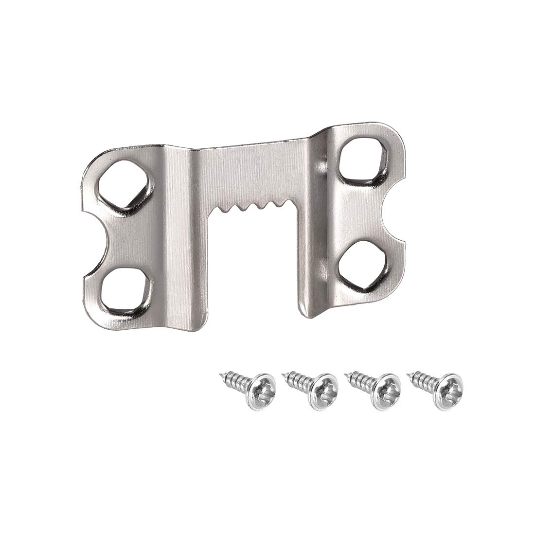 sourcing map Picture Hangers, 36mm 4-Hole with Screws for Frame Hanging, 10 Pcs