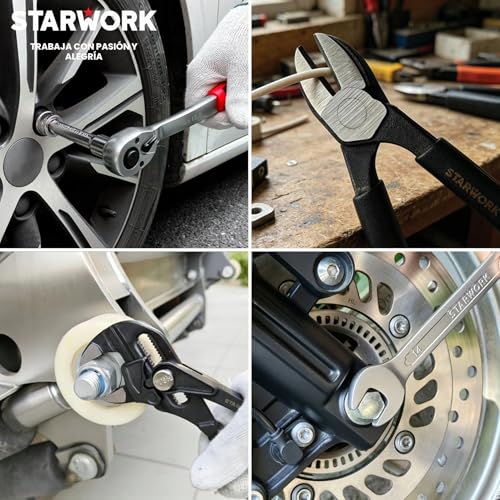 STARWORK ARWORK TRUE MECHANIC™ 169-Piece Mechanics Tool Set and Socket Set, Gift Series, Professional Metric Set