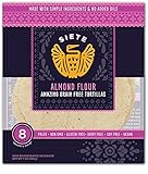 Siete Almond Flour Tortillas, Paleo Approved, 8 count (3 Pack - 24 Tortillas)
