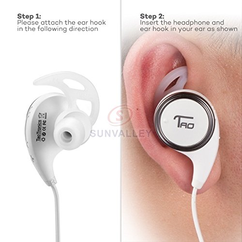 image for TaoTronics Bluetooth Headphones Wireless Earbuds Sports In Ear Sweatpr