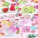 Habbi Slime Charms Set 180pcs Slime Charms Mixed Fruit Candy Food Resin Flatback Cute Slime Beads for DIY Crafts Making, Ornament Scrapbooking