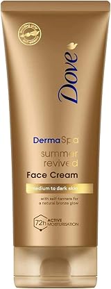 Dove DermaSpa Summer Revived Body Lotion Medium Dark 200ml & Face Cream 75ml Set view 2