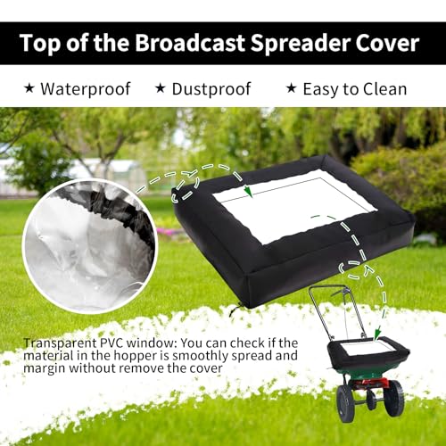 Broadcast Spreader Cover with Durable PVC Clear Window,420D Waterproof Fertilizer Spereader Cover photo 12