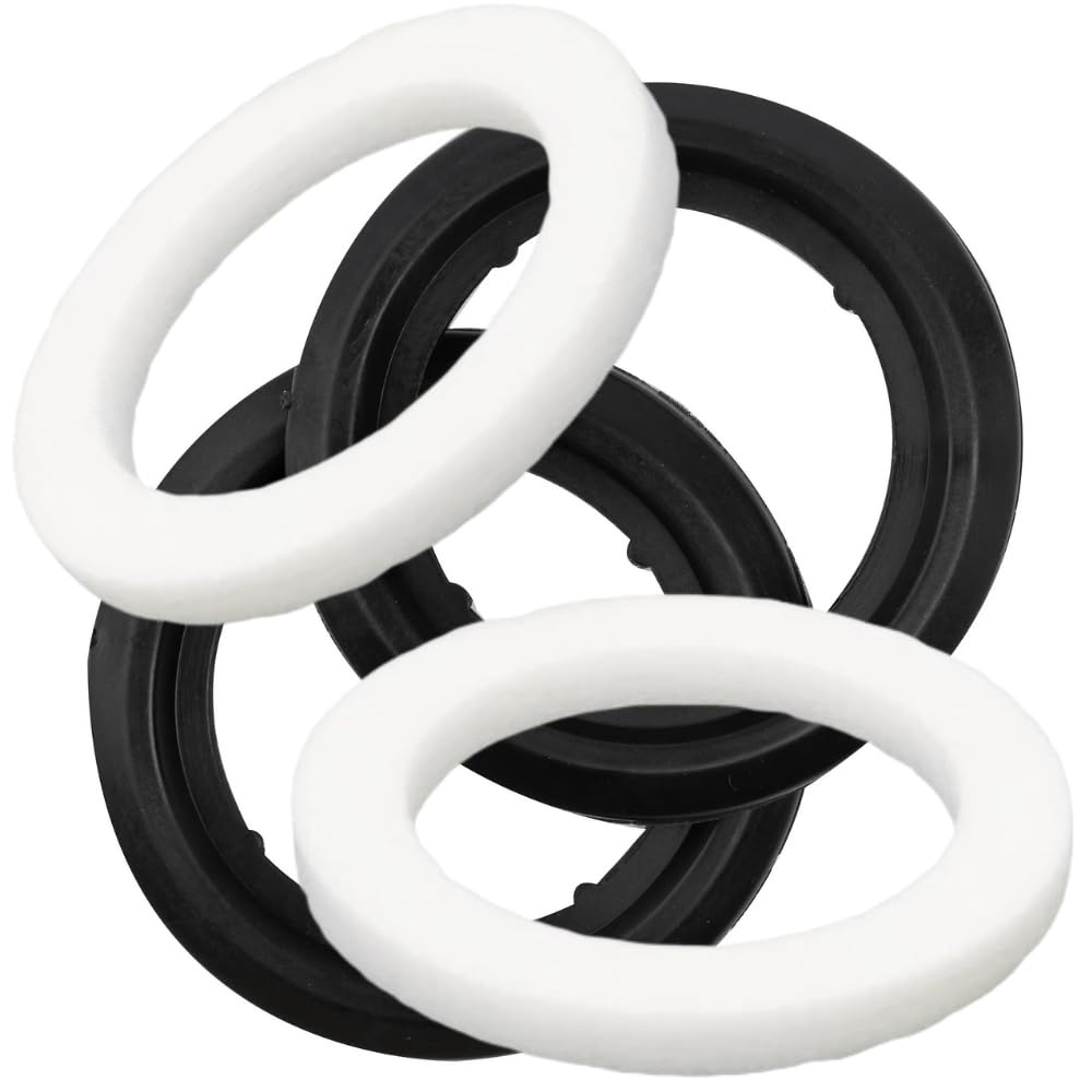 Schläfer 189413 | Bathroom Washbasin Drain Gasket, 1 1/4 Gaskets for Norton Drain, Gaskets for Pop-up Drain, Assortment of Sponge and PVC Gaskets. 4 Pieces