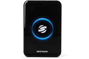 Ajfwm RFID Reader - Metal Case ID IC Card Reader Long Range 125KHz/13.56Mhz Dual Frequency Reads TK4001 EM4100 NFC Card MFS50S70 and Other 14443A Protocol Tags