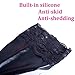 Romi Women's Lingerie Ultra-Wide Black Lycra Wet Look Anti-skid Lace Thigh Length Stockings Sexy Socks (Black)