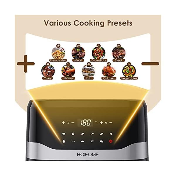 Air-Fryer-Hosome-Airfryer-for-Home-Use-7L-Large-Capacity-1800W-9-Preset-Menus-Rreheat-Digital-Touchscreen-TimeTemperature-Control-for-Air-Fry-Roast-Bake-Healthy-Oil-Free-Cooking Air Fryer, Hosome Airfryer for Home Use 7L Large Capacity 1800W 9 Preset Menus Rreheat Digital Touchscreen, Time/Temperature Control for Air Fry, Roast, Bake, Healthy Oil-Free Cooking