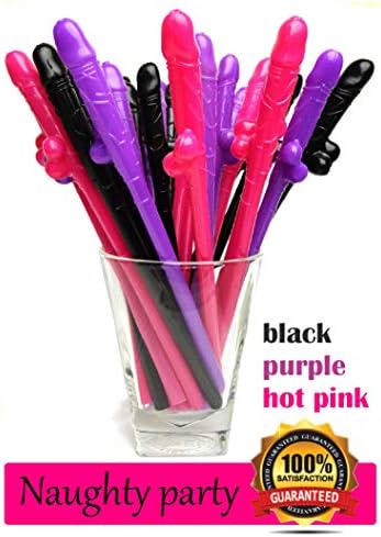Bachelorette Party Drinking Straws for Funny Bacholorette Drinking Games | Bachelorette Party Favors | Hen decoration Kit | Bridal Shower Party Decorations