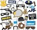 Birthday Galore Cops and Robbers Police Photo Booth Props Kit - 20 Pack Party Camera Props Fully Assembled primary