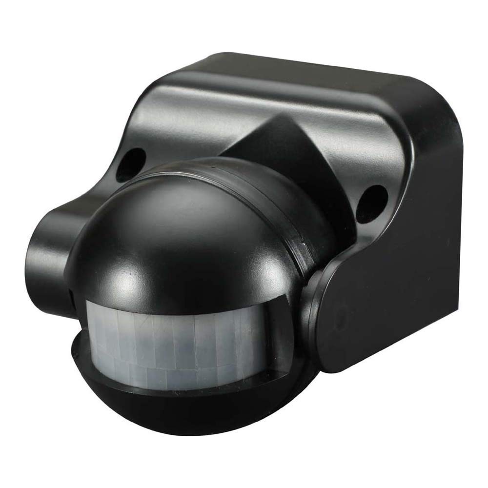 Knightsbridge 180 deg PIR Sensor-Black, Polycarbonate (l) 100 (h) 82 (w)86