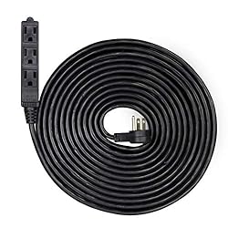 Flat Multiple Outlet Extension Cord 20 Ft for