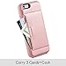 ZVE Case for Apple iPhone 6s Plus and iPhone 6 Plus, 5.5 inch, Slim Leather Wallet Case with Credit Card Holder Slot Pocket Protective Case Cover for iPhone 6 Plus/ 6s Plus - Rose Gold