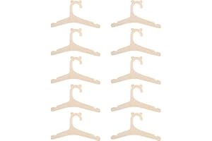 BYNNIX Wooden Children's Hangers (10 Pack) with Cute Bear Ears - Non Slip Coat Hangers for Kids' Coats, Suits, Pants and Jackets