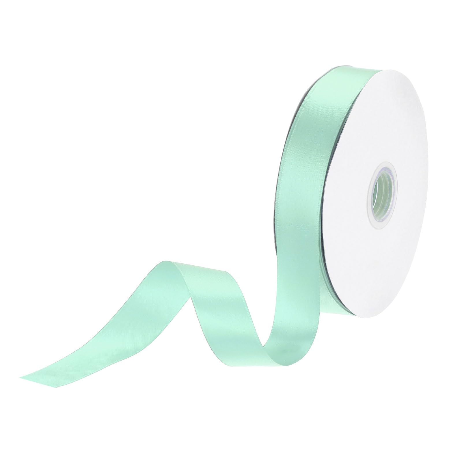 DMiotech 25mm Satin Ribbon 46m/150ft Thin Double Face Fabric Grosgrain Ribbon for Gift Wrapping Floral Hair Flower Bouquet, Turquoise Green