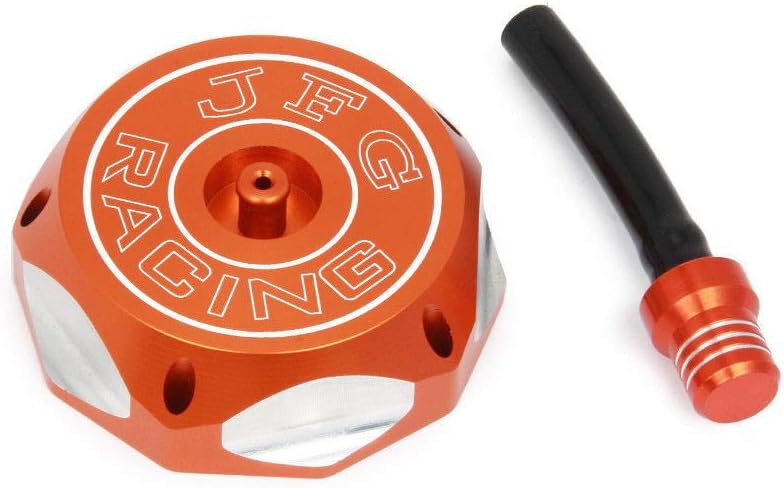 C-FUNN Aluminum Billet Gas Fuel Tank Cap For KTM 50 85 125 200 250 300 350 360 380 400 450 525, silver|orange - Image 5