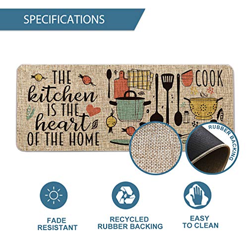 Artoid Mode The Kitchen is The Heart of The Home Kitchen Mats Set of 2, Seasonal Cooking Sets Holiday Party Low-Profile… - Image 2