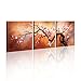 VASTING ART 5-Panel 100% Hand-Painted Oil Paintings Landscape Human Body Couple Love Trees Couple Modern Abstract Artwork Stretched Wood Framed Ready Hang Home Decoration Wall Decor Living Bedroom Red